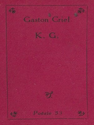 cover image of K. G.
